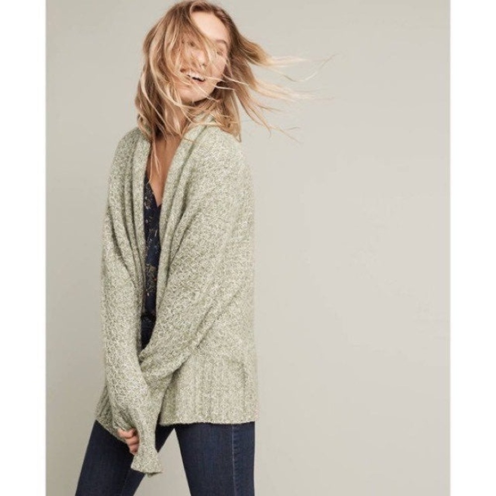 Anthro Angel of the North Chauvet Gray Cardigan